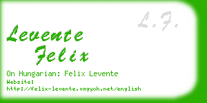 levente felix business card